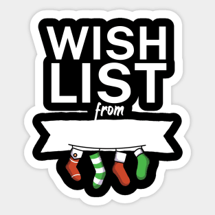 Wish list from Sticker